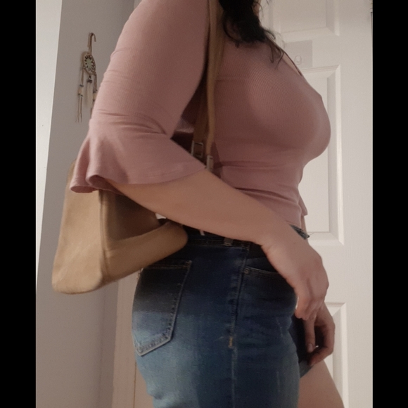 Forever 21 Ribbed Blush Crop Top - Picture 3 of 4